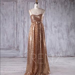Maternity Photoshoot Gold Sequin Dress